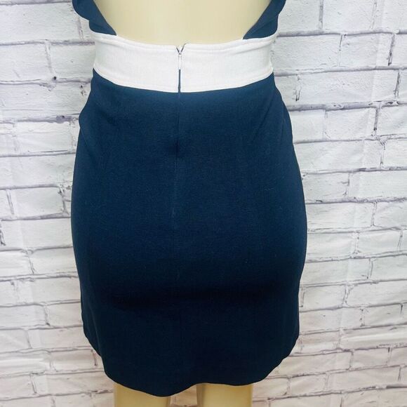Milly Womens Black White Color Block Sheath Dress Size Small - Picture 5 of 11